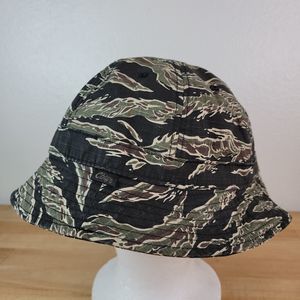 Obey Worldwide Undercover Bucket Hat Camo Green Black Blend Unisex 100% Cotton